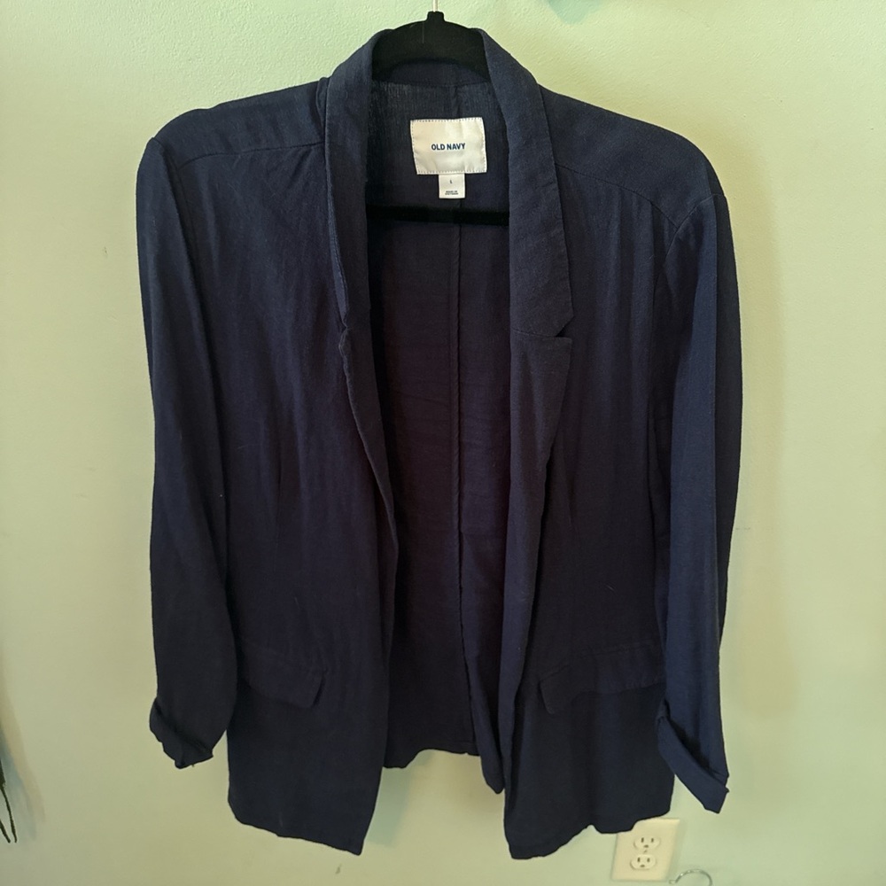 Old navy- navy blue linen blazer